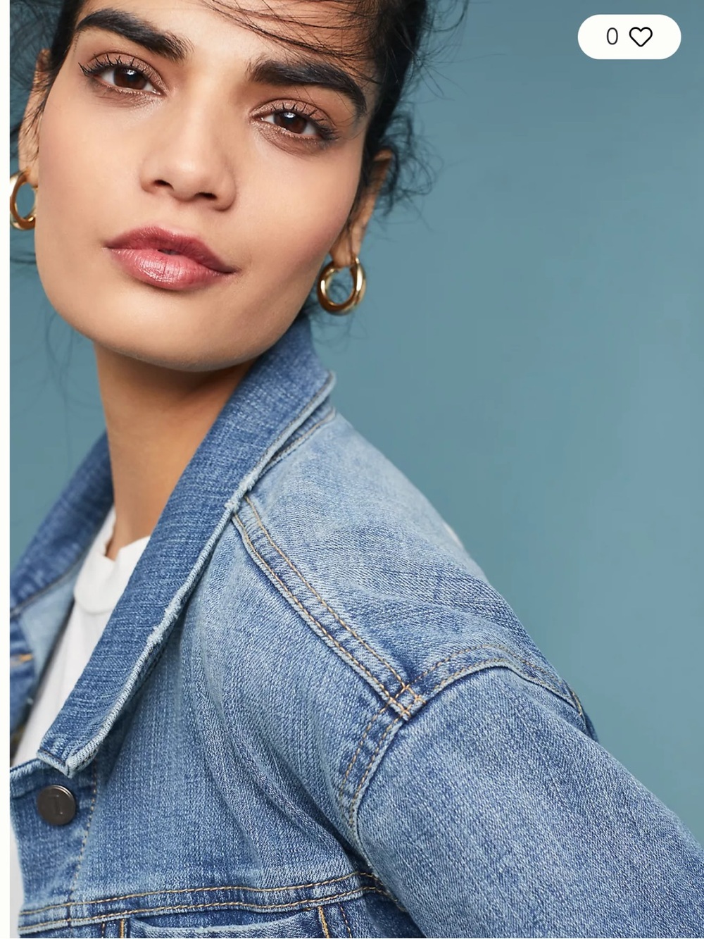 Pilcro Embroidered Floral Denim Jacket - Light Blue with Yellow & Purple Accents - Picture 7 of 9